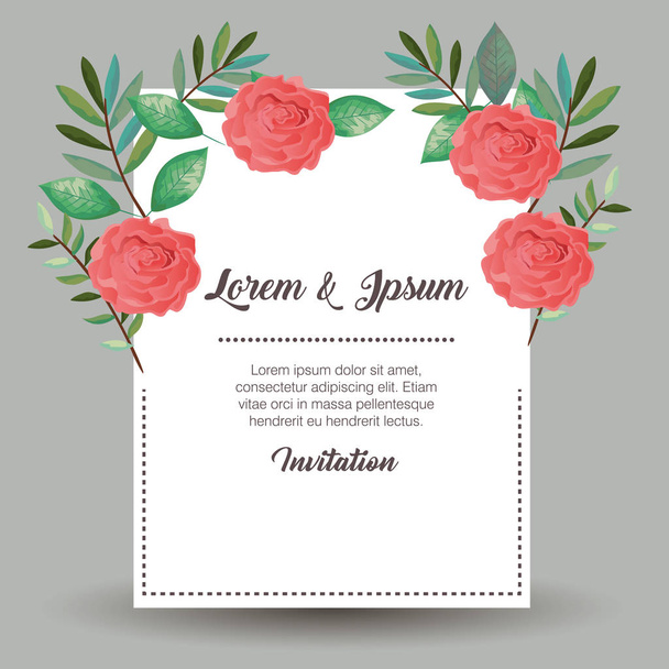 gyönyörű rosebush kártya - Vektor, kép