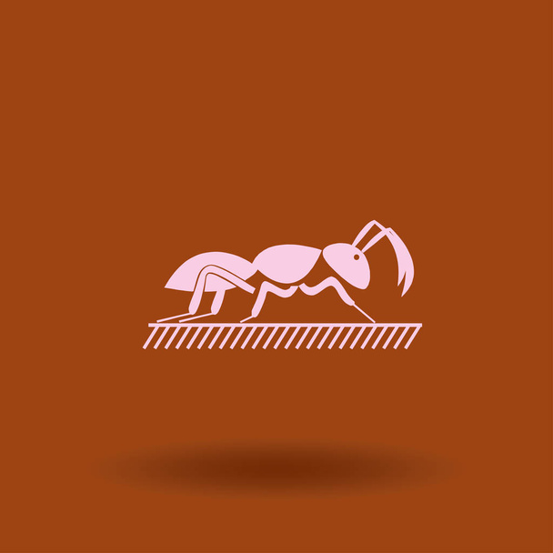 Ameisensymbol isoliert auf dem Hintergrund. modernes flaches Piktogramm - Vektor, Bild