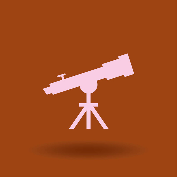 Teleskop-Symbolvektor, solide Illustration - Vektor, Bild