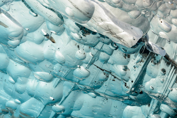 氷の氷河のテクスチャ背景 - 写真・画像
