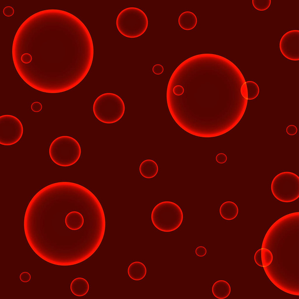 Bubbles on a red background - Vektor, obrázek