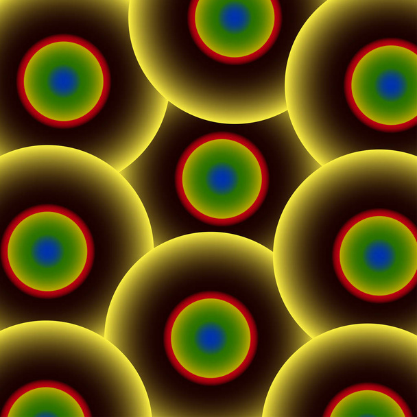 Pattern of black and orange circles - Vektor, Bild