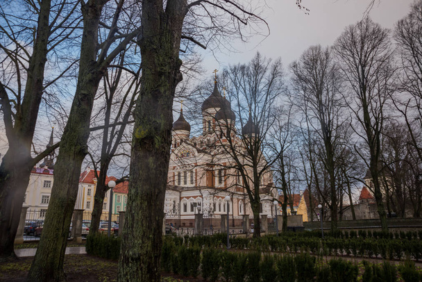 Tallinn, Estonia. View Of Alexander Nevsky Cathedral. Famous Orthodox Cathedral Is Tallinn's Largest And Grandest Orthodox Cupola Cathedral. Popular Landmark. UNESCO World Heritage Site - Foto, Imagem