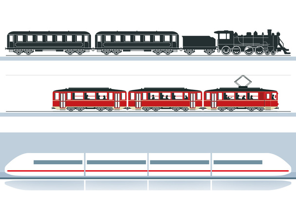 drie spoorwegen - Vector, afbeelding