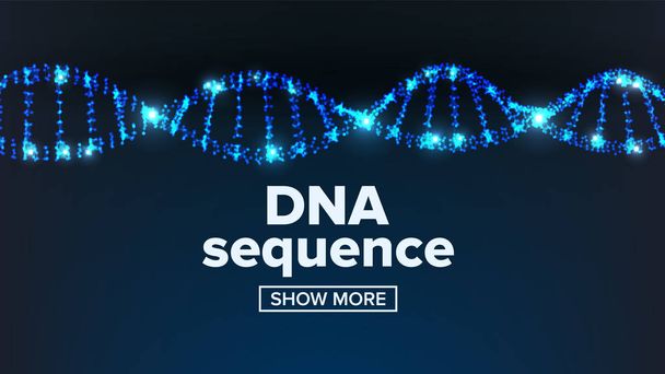 Vector de estructura de ADN. Banner Médico. Cubierta química. Diseño de laboratorio. Ilustración
 - Vector, imagen