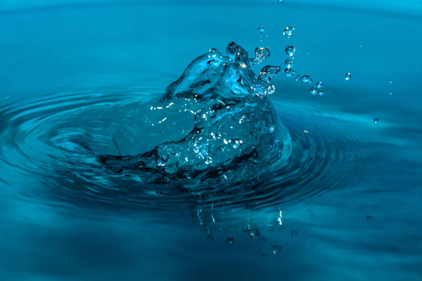 drop of clean blue water  - Fotó, kép