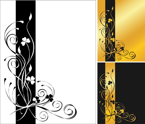 3 flower backgrounds - Vector, afbeelding
