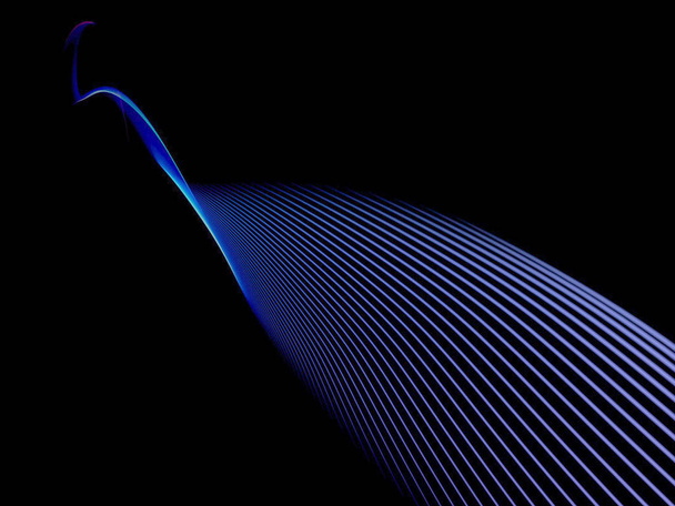 ο υπολογιστής που δημιουργείται πολύχρωμες γραμμές σε μαύρο φόντο για το σχεδιασμό - Φωτογραφία, εικόνα