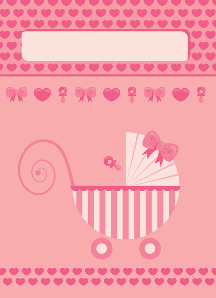 Cartão de saudação de bebê recém-nascido
 - Vetor, Imagem