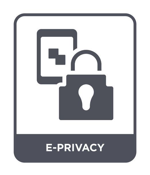e-privacy-pictogram in trendy stijl. e-privacy-pictogram geïsoleerd op een witte achtergrond. e-privacy-vector pictogram eenvoudige en moderne platte symbool. - Vector, afbeelding