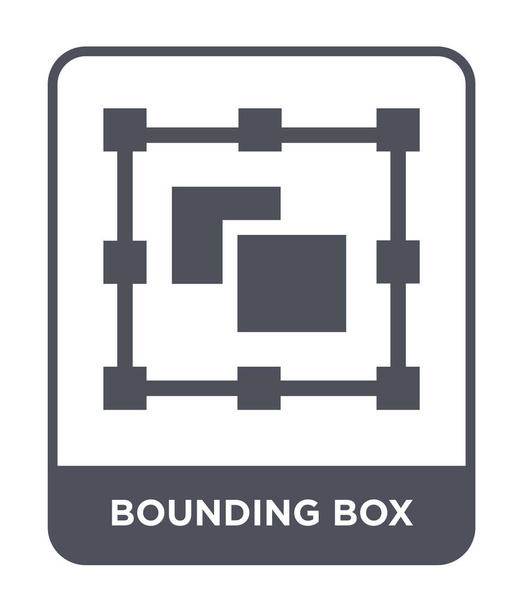 Bounding Box Icon im trendigen Design-Stil. Bounding-Box-Symbol isoliert auf weißem Hintergrund. Begrenzungskästchen-Vektorsymbol einfaches und modernes flaches Symbol. - Vektor, Bild