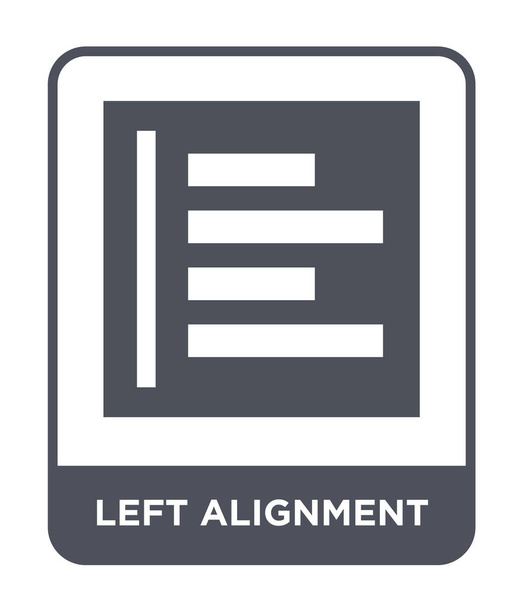 icône d'alignement gauche dans un style design tendance. icône d'alignement gauche isolée sur fond blanc. icône vectorielle d'alignement gauche symbole plat simple et moderne
. - Vecteur, image