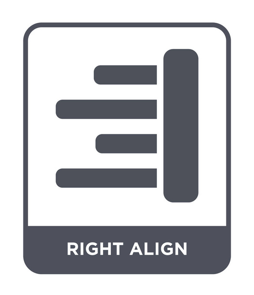 right align icon in trendy design style. right align icon isolated on white background. right align vector icon simple and modern flat symbol. - Vector, Image