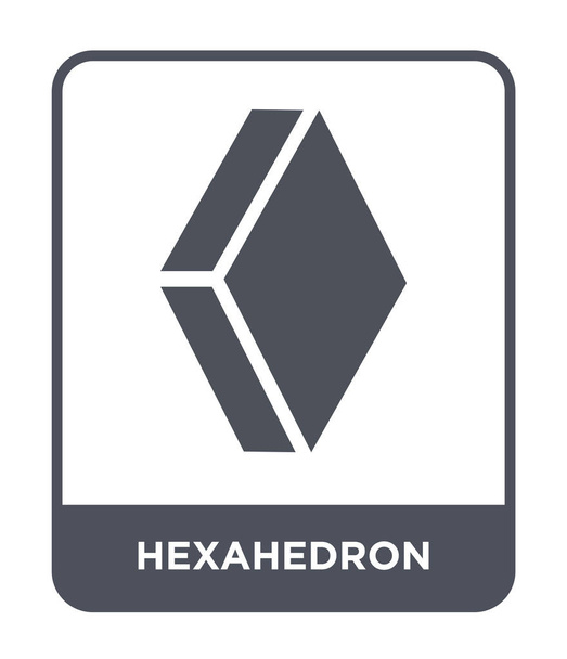 hexahedron kuvaketta trendikäs muotoilu tyyliin. heksahedri kuvake eristetty valkoisella pohjalla. heksahedri vektori kuvake yksinkertainen ja moderni tasainen symboli
. - Vektori, kuva