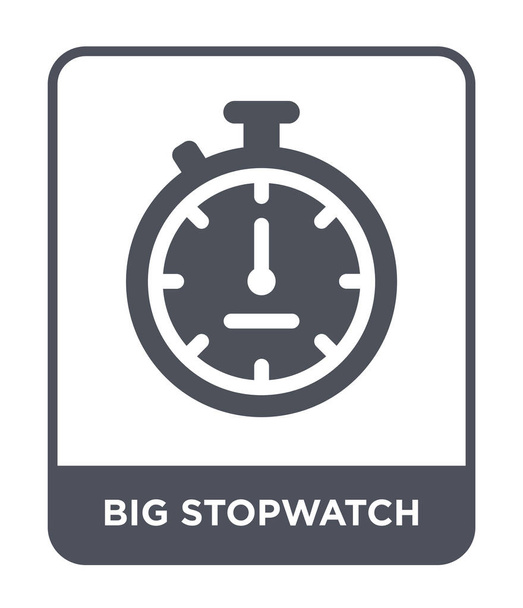 grote stopwatch pictogram in trendy stijl. grote stopwatch pictogram geïsoleerd op een witte achtergrond. grote stopwatch vector pictogram eenvoudig en modern plat-symbool. - Vector, afbeelding