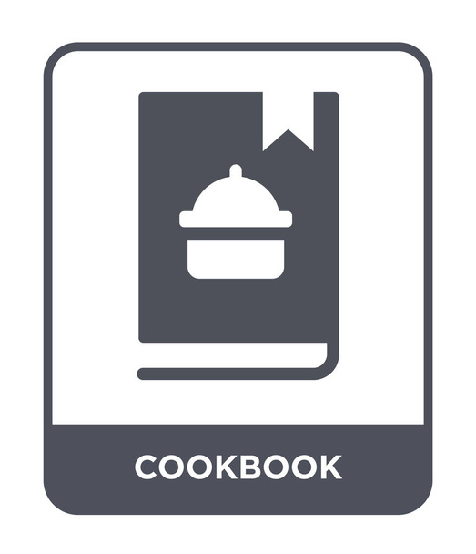 icône de livre de cuisine dans le style design à la mode. icône de livre de cuisine isolé sur fond blanc. icône vectorielle livre de cuisine symbole plat simple et moderne
. - Vecteur, image
