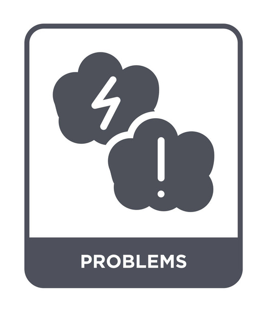 problems icon in trendy design style. problems icon isolated on white background. problems vector icon simple and modern flat symbol. - Vector, Image