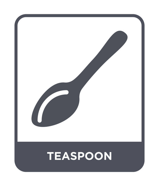 teaspoon icon in trendy design style. teaspoon icon isolated on white background. teaspoon vector icon simple and modern flat symbol. - Vector, Image