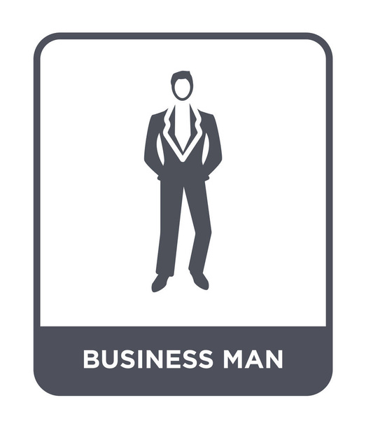 ícone homem de negócios em estilo de design moderno. ícone homem de negócios isolado no fundo branco. homem de negócios vetor ícone simples e moderno símbolo plano
. - Vetor, Imagem
