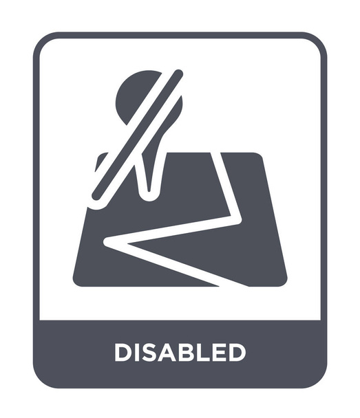 disabled icon in trendy design style. disabled icon isolated on white background. disabled vector icon simple and modern flat symbol. - Vector, Image