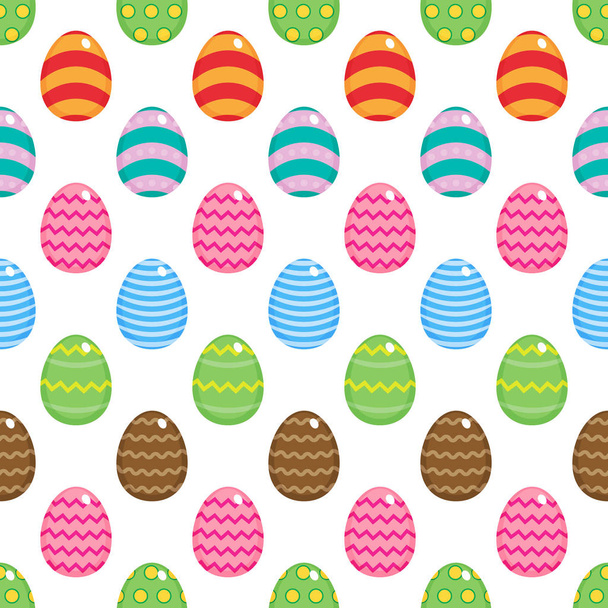 Easter colourful eggs seamless pattern. Vector illustration. - Vektor, Bild