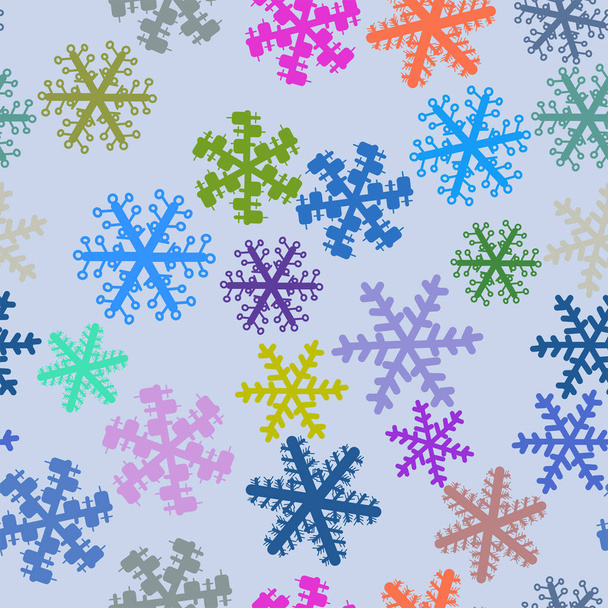 Naadloze textuur achtergrond hand getrokken. Abstracte close-up van sneeuw, voor grafische resource. Vectorillustraties. - Vector, afbeelding