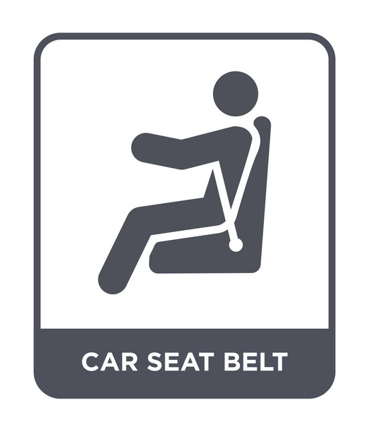 autó ülés öv ikon trendi design stílusban. autó ülés öv ikon elszigetelt fehér background. autó ülés öv vector icon egyszerű és modern lapos szimbólum. - Vektor, kép