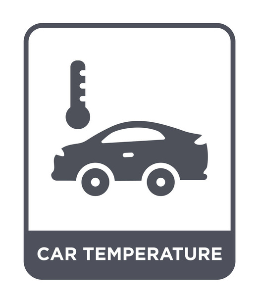 εικονίδιο αυτοκινήτου θερμοκρασίας σε μοντέρνο σχεδιασμό στυλ. εικονίδιο θερμοκρασία αυτοκίνητο που απομονώνονται σε λευκό φόντο. αυτοκίνητο θερμοκρασία διάνυσμα εικονίδιο απλή και μοντέρνα ΗΜΙΤΟΝΙΟ. - Διάνυσμα, εικόνα