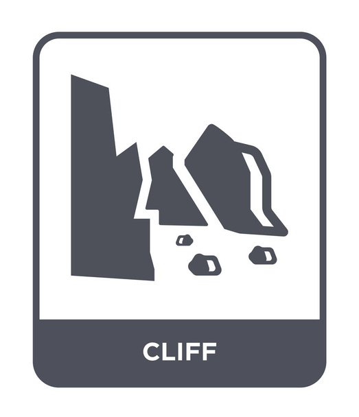 cliff icon in trendy design style. cliff icon isolated on white background. cliff vector icon simple and modern flat symbol for web site, mobile, logo, app, UI. cliff icon vector illustration, EPS10. - Vector, Image