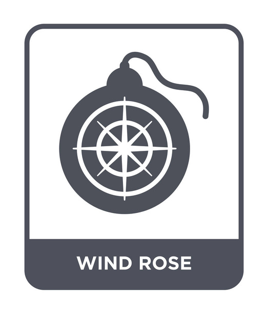 wind rose icon im trendigen Design-Stil. Windrose Symbol isoliert auf weißem Hintergrund. Windrose Vektorsymbol einfaches und modernes flaches Symbol. - Vektor, Bild