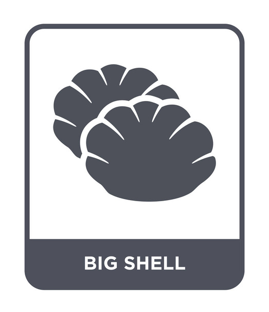 grande icona shell in stile di design alla moda. grande icona shell isolata su sfondo bianco. grande icona vettoriale shell simbolo piatto semplice e moderno
. - Vettoriali, immagini