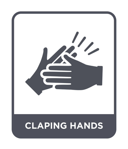 claping εικονίδιο χεριών στην μοντέρνα στυλ σχεδιασμού. claping τα χέρια σας εικονίδιο που απομονώνονται σε λευκό φόντο. claping διάνυσμα εικονίδιο απλή και μοντέρνα επίπεδη το σύµβολο. - Διάνυσμα, εικόνα