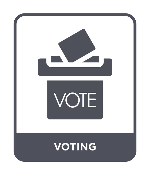 ícone de votação no estilo de design moderno. ícone de votação isolado no fundo branco. vetor de votação ícone simples e moderno símbolo plano
. - Vetor, Imagem