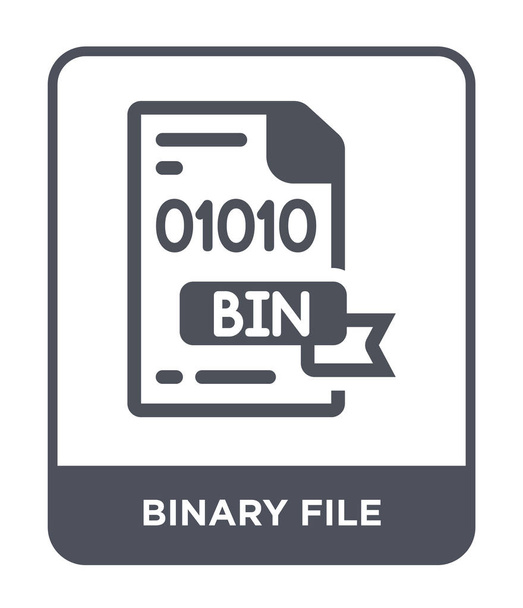 ícone de arquivo binário no estilo de design moderno. ícone de arquivo binário isolado no fundo branco. ícone de vetor de arquivo binário símbolo plano simples e moderno
. - Vetor, Imagem