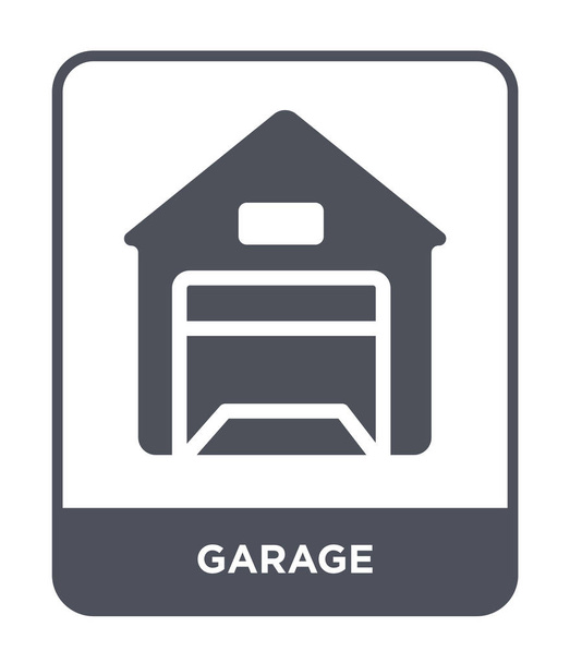 icona del garage in stile di design alla moda. icona del garage isolato su sfondo bianco. icona del vettore del garage simbolo piatto semplice e moderno
. - Vettoriali, immagini