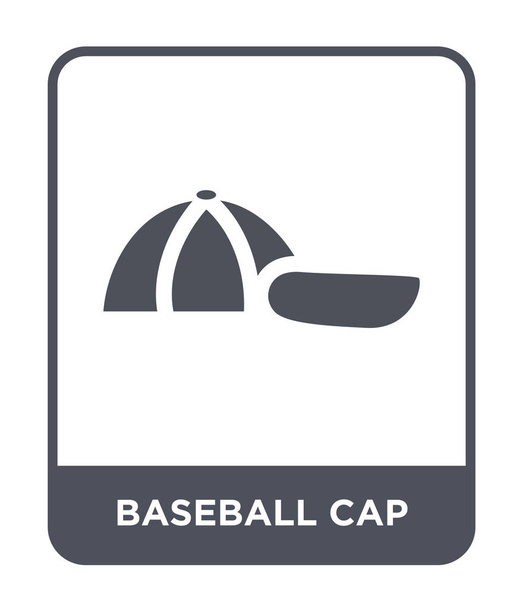 icône de casquette de baseball dans un style design à la mode. icône de casquette de baseball isolé sur fond blanc. casquette de baseball icône vectorielle symbole plat simple et moderne
. - Vecteur, image