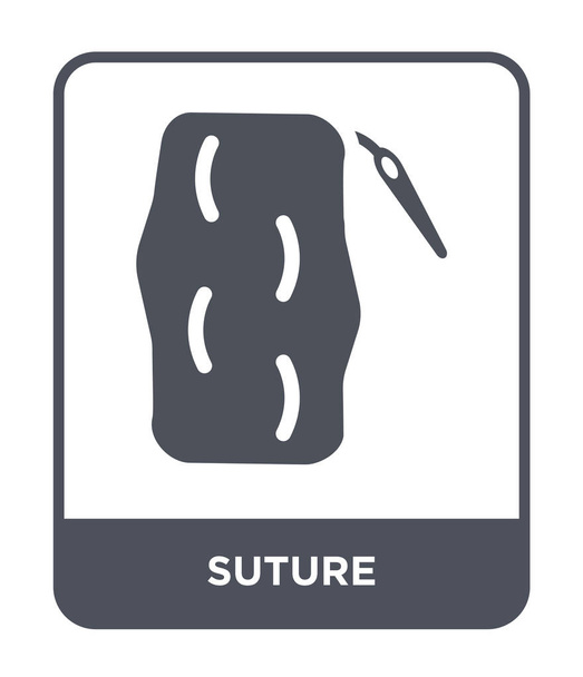 ícone de sutura em estilo de design moderno. ícone de sutura isolado no fundo branco. ícone do vetor da sutura símbolo liso simples e moderno
. - Vetor, Imagem