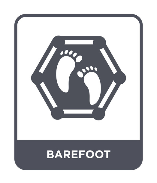 barefoot icon in trendy design style. barefoot icon isolated on white background. barefoot vector icon simple and modern flat symbol. - Vector, Image