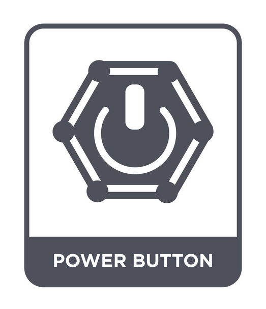 Power gomb ikon trendi design stílusban. Power gomb ikon elszigetelt fehér background. Power gomb vektor ikon egyszerű és modern lapos szimbólum. - Vektor, kép