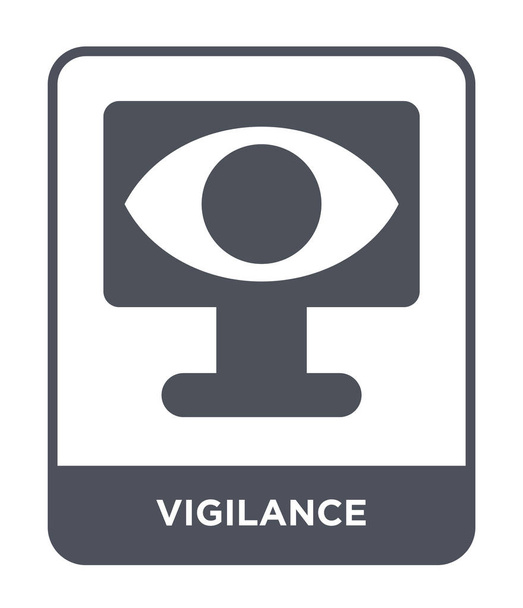 ícone de vigilância no estilo de design moderno. ícone de vigilância isolado no fundo branco. ícone de vetor de vigilância símbolo plano simples e moderno
. - Vetor, Imagem