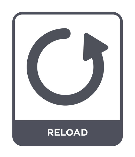 Reload ikon, trendi design stílusban. Reload elszigetelt fehér background ikonra. Reload vector icon egyszerű és modern lapos szimbólum. - Vektor, kép
