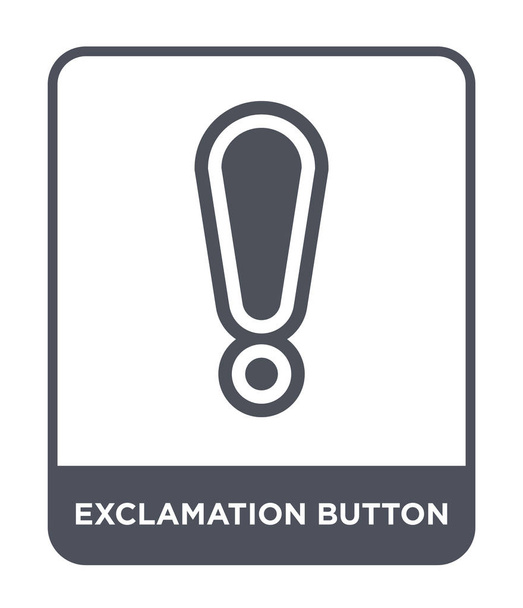 εικονίδιο θαυμαστικού κουμπί σε στυλ μοντέρνο σχεδιασμό. το κουμπί εικονίδιο θαυμαστικού απομονώνονται σε λευκό φόντο. κουμπί διάνυσμα εικονίδιο απλή και μοντέρνα επίπεδη σύμβολο θαυμαστικού. - Διάνυσμα, εικόνα