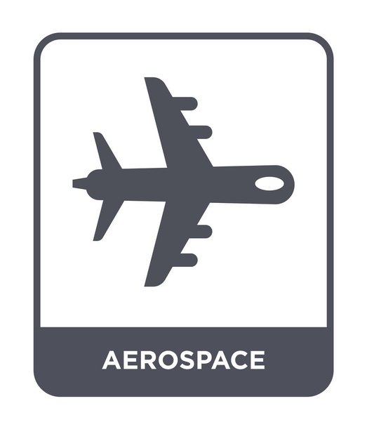 Havacılık ve uzay simge modaya uygun bir tasarım tarzı. Havacılık ve uzay simgesi beyaz arka plan üzerinde izole. Havacılık ve uzay vektör simgesi basit ve modern düz sembolü. - Vektör, Görsel