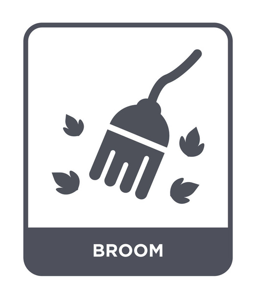 broom icon in trendy design style. broom icon isolated on white background. broom vector icon simple and modern flat symbol for web site, mobile, logo, app, UI. broom icon vector illustration, EPS10. - Vector, Image