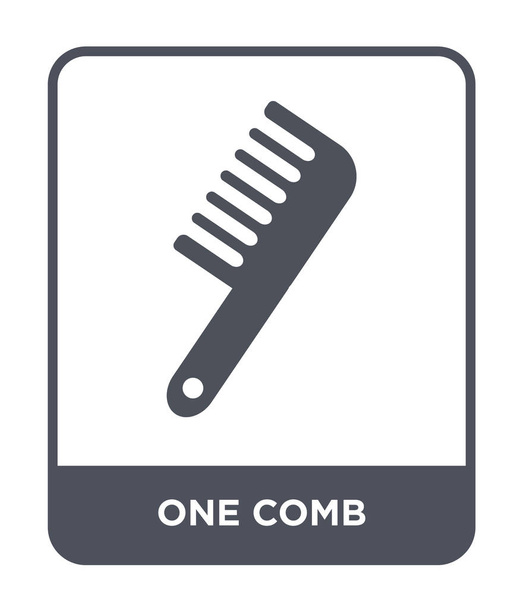 one comb icon in trendy design style. one comb icon isolated on white background. one comb vector icon simple and modern flat symbol. - Vector, Image