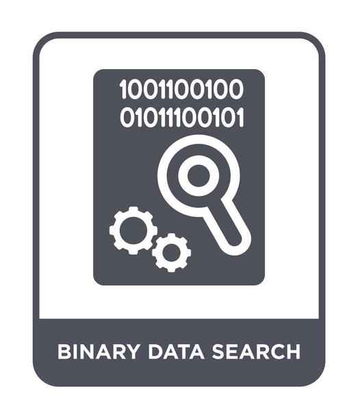 icône de recherche de données binaires dans un style design tendance. icône de recherche de données binaires isolée sur fond blanc. icône vectorielle de recherche de données binaire symbole plat simple et moderne
. - Vecteur, image