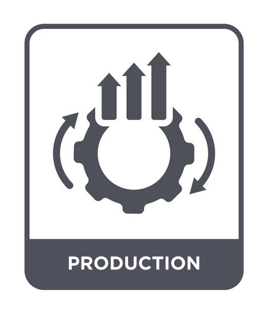 icône de production dans un style design tendance. icône de production isolée sur fond blanc. icône vectorielle de production symbole plat simple et moderne
. - Vecteur, image