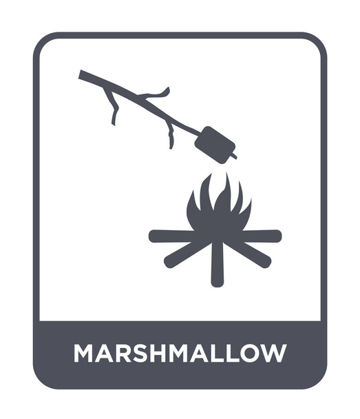 Marshmallow pictogram in trendy stijl. Marshmallow pictogram geïsoleerd op een witte achtergrond. Marshmallow vector pictogram eenvoudige en moderne platte symbool. - Vector, afbeelding