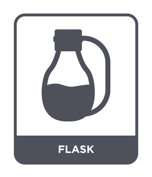 flask icon in trendy design style. flask icon isolated on white background. flask vector icon simple and modern flat symbol for web site, mobile, logo, app, UI. flask icon vector illustration, EPS10. - Vector, Imagen