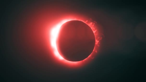 Abstraction of solar eclipse. Ring of fire on a black background. - Footage, Video